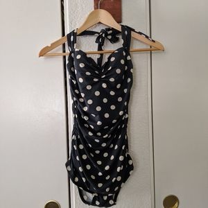 Pinup girl clothing polka dot one piece swimsuit 6